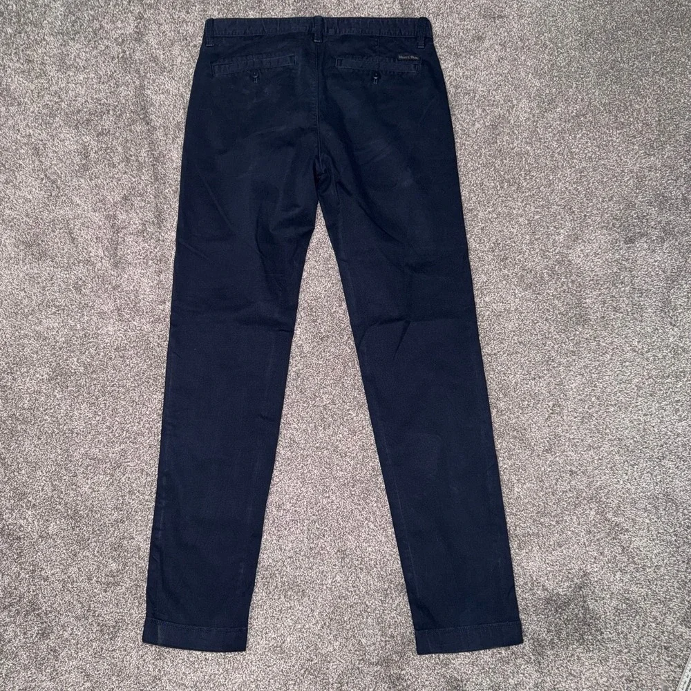 Marc O'Polo Men's Navy Blue Straight Leg Mod‎ Stig Shaped Fit Pants Size 32x34